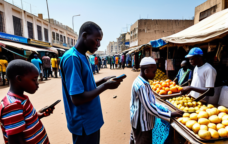 세네갈에서 암호화폐 거래 가능 여부 - Digital Transactions in Dakar**

"A bustling marketplace in Dakar, Senegal, with vendors using mobil...