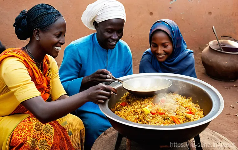 세네갈에서 명상과 힐링 여행 - Vibrant Senegalese Rhythms and Community**

A dynamic and colorful scene depicting a group of Senega...