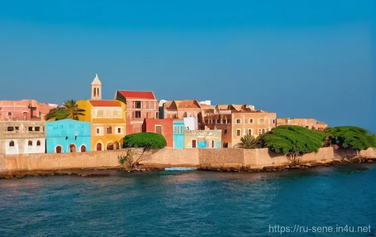 고레 섬 노예의 문 - Prompt 1: Gorée Island's Deceptive Beauty**