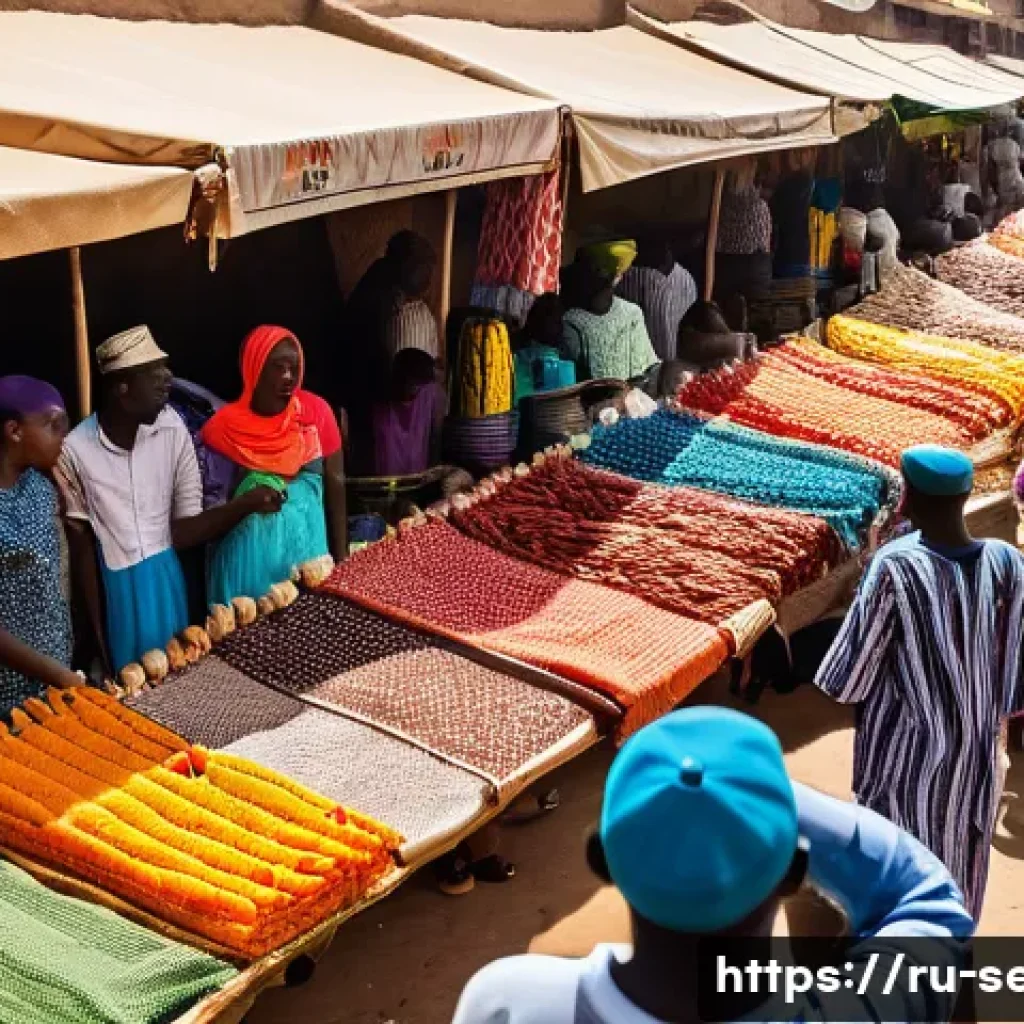 세네갈 관광지 추천 - A vibrant scene of the Kermel Market in Dakar bustling with activity: colorful stalls filled with tr...