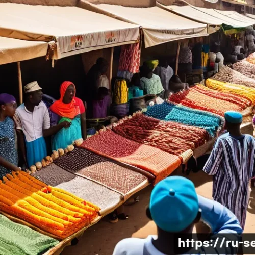 Home 31 세네갈 관광지 추천 - A vibrant scene of the Kermel Market in Dakar bustling with activity: colorful stalls filled with tr...